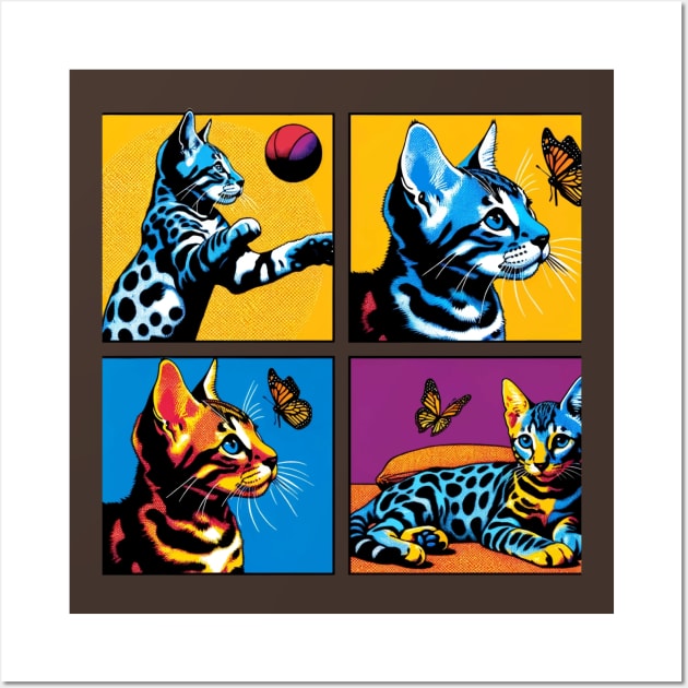 Ocicat Pop Art - Cute Kitties Wall Art by PawPopArt